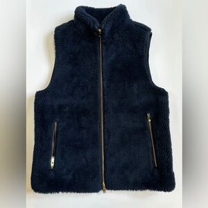 J. Crew Plush Fleece Excursion Vest E1535 in Dark Navy Blue Small (4-6)